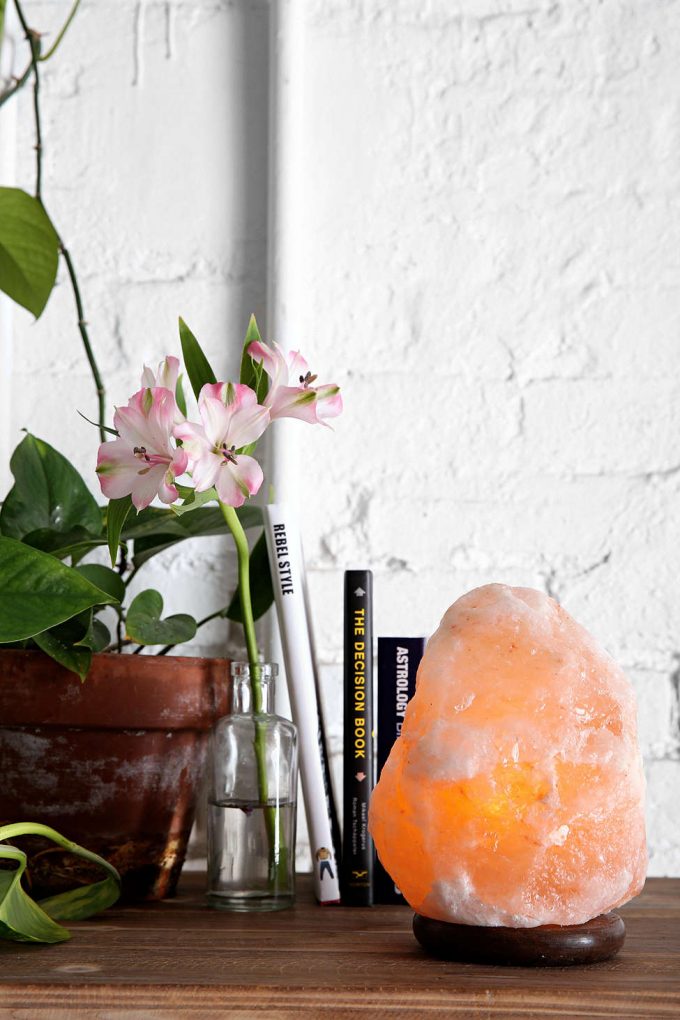 pink salt lamp from Urban Outfitters